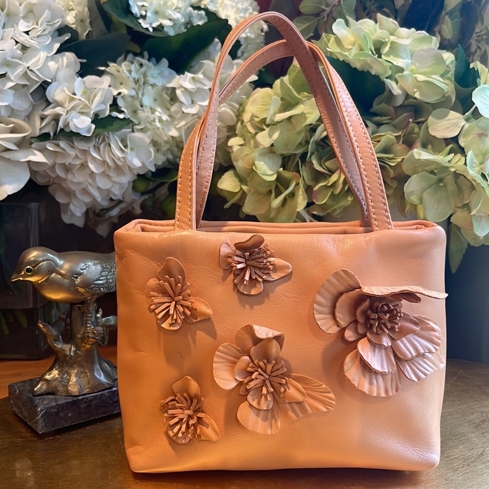 Paolo Masi Butterfly Embellished Mini Leather Tote